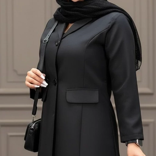 مانتو مجلسی زنانه کتی کوتاه دکمه دار